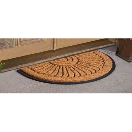 Jmj Sunburst Coir Door Mat, Black, 36 x 72 in. LE 81069 36X72